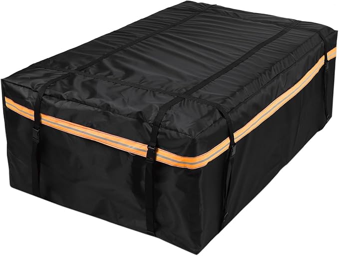 Large Capacity Water Proof Rooftop Cargo Bag, 425L 486L Universal Fit for Vehicles with or Without Roof Racks Foldable (M)