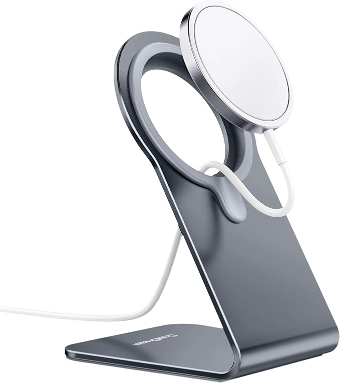 CreaDream Stand for Apple 25W and 15W MagSafe Charger, Aluminum Phone Stand Holder for Desk, Magsafe Accessories Compatible with iPhone 17 16 15 14 13 Pro Max Plus Air[Charger Not Included]