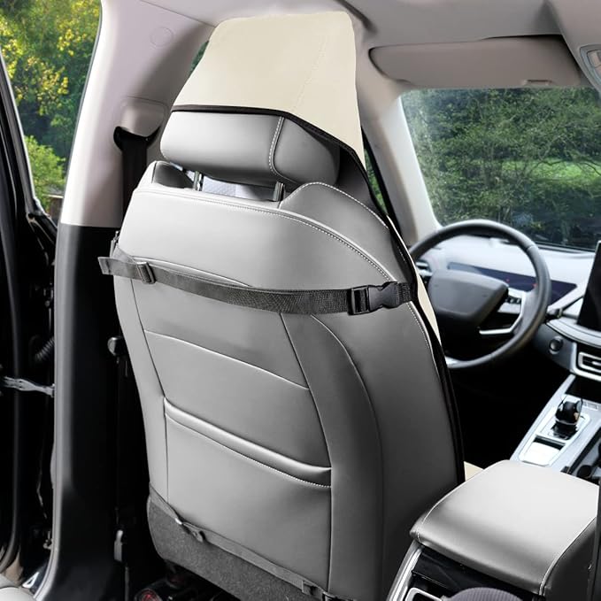 INFANZIA Premium Waterproof Seat Cover Towel Protector Neoprene Universal Fit, Upgraded 100% Washable & Removable Non-Slip Sweat Carseat Towel Covers, Perfect for Gym/Yoga/Workout（Beige,1PCS