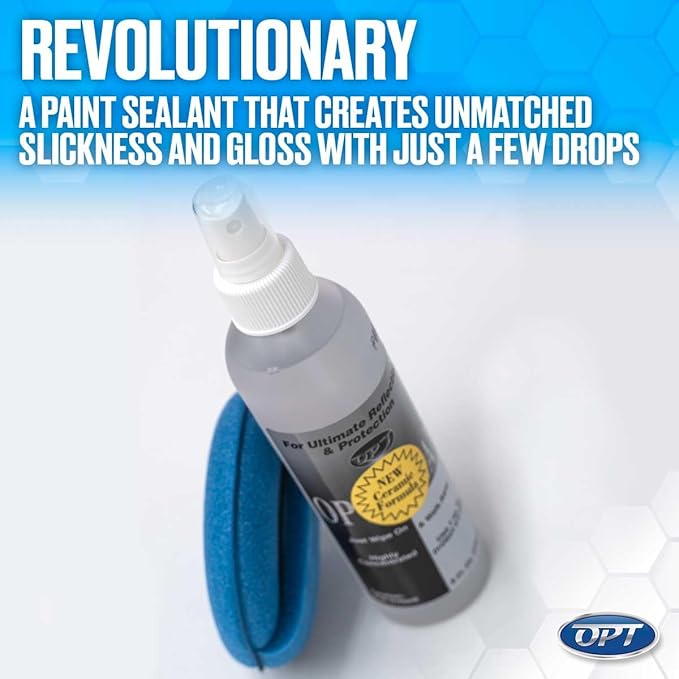 Optimum Opti-Seal Polymer Paint Sealant Spray for Automotive Paint and Interior Car Detailing, Includes Detailing Applicator Pad (8 oz)