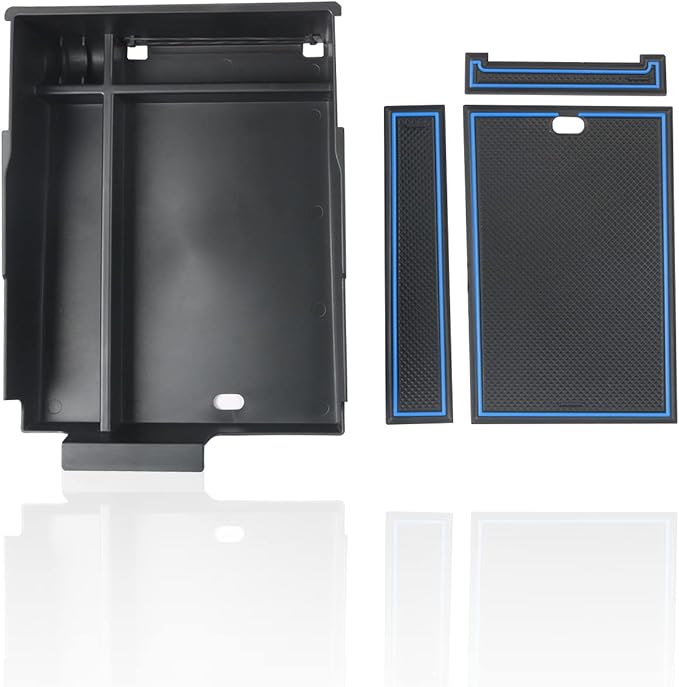 SKTU for 2023 2024 2025 Hyundai Palisade Center Console Organizer 2023 2024 2025 Palisade Center Console Tray 2023 2024 2025 Palisade Accessories Armrest Box with Coin and Sunglasses Holder (Blue)
