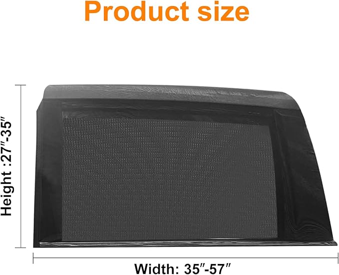 2 Packs Mesh Car Window Screen for MPV Sliding Door,Single Layer Sun Shade for Large Square Car SUV Truck Windows