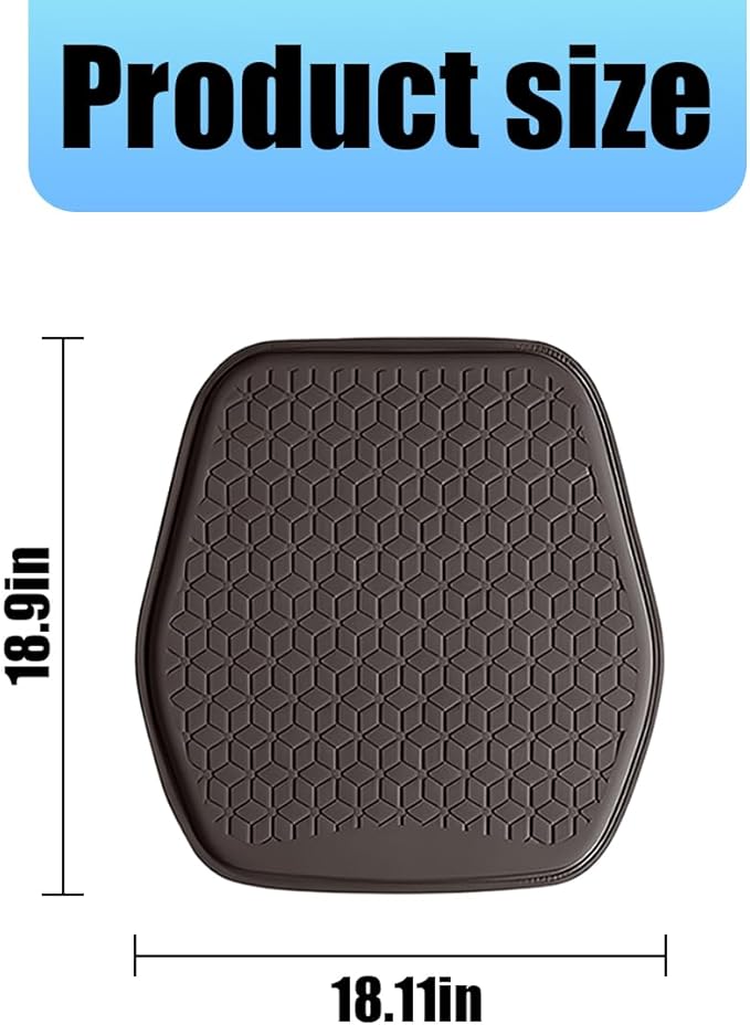 Gel Car Seat Cushion, Non-Slip & Comfortable Automotive Chair Protector Pad for Driving, Breathable Vehicle Interior Mat Cover Accessories, Universal for SUV Sedan Truck (Coffee)