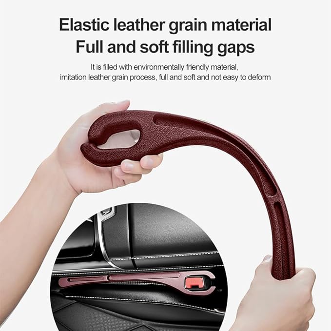 2PCS Car Seat Gap Filler Organizer with Phone Holder,[Upgrade Version] Car Seat Gap Organizer for Prevent Falling,Essential Car Accessories Car Side Seat Gap Filler (Red)