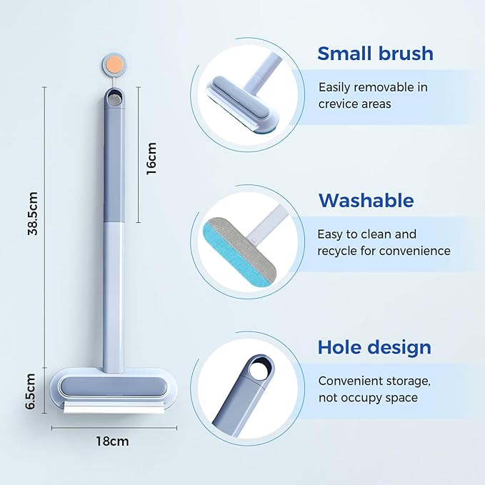 2025 New Pet Hair Remover, 4 in 1 Pet Hair Removal Tool for Couch Carpet Furniture, Multifunctional Double Sided Dogs Cats Hair Removal Brush, Reusable Cleaning Brush for Window (2 Pc)
