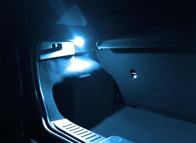iJDMTOY Super Bright 2W High Power Aqua Ice Blue Full LED Trunk Cargo Area Light w/Switch Compatible with Lexus, Compatible with Toyota, Powered by 18-SMD LED Diodes