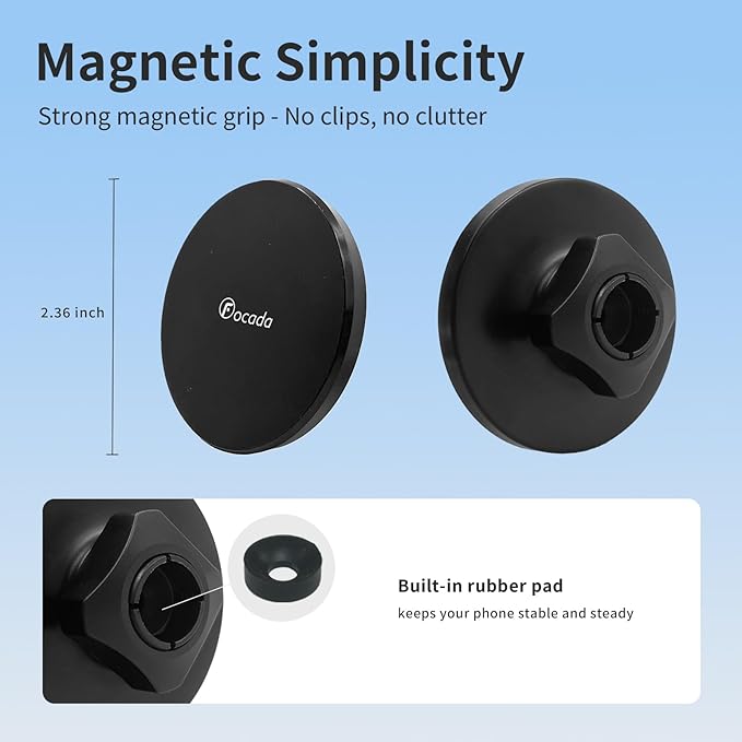 Car Phone Mount Made for Toyota RAV4 2013–2018,Vehicle-Specific Base Dashboard Phone Holder with Upgraded Metal Ball Joint, 360° Rotating Magnetic Car Phone Mount, RAV4 Interior Accessories