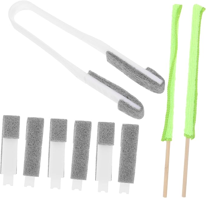 OUNONA 1 Set Compact Blinds Cleaner Duster Portable Brush Tool for Hard to Reach Areas for Blinds and Car Vents Washable Brush Heads and Practical Cleaning