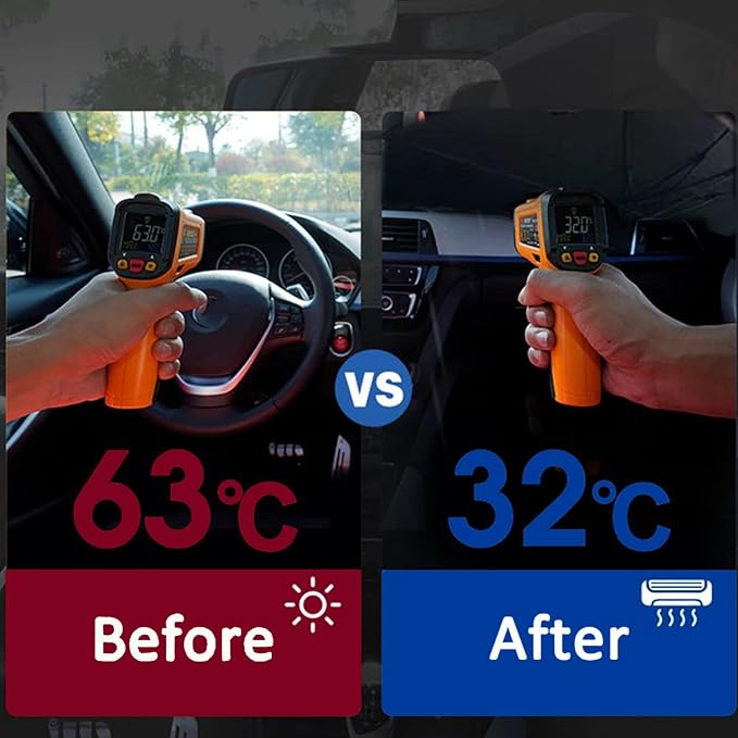 Socira Pet Dog Cat Custom Windshield Sun Shade Umbrella Foldable Personalized Car Visor Umbrella Customized Sun Shade Cover Sunshade Front Window Cover Car Accessories 57" X 30"