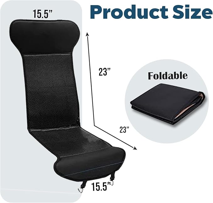 ZONETECH Car Seat Cover, Black Leather Seat Covers for Cars, Comfortable Amazon Car Seat Covers Full Back Support Promote Blood Circulation Relieve Fatigue 4 Car Seat Cushions Intergrated