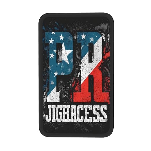Puerto Rico Flag Colors Style Car Auto Armrest Cushion Cover Accessories Center Console Seat Box Pad Protector Universal Decoration for Most Vehicle SUV Truck