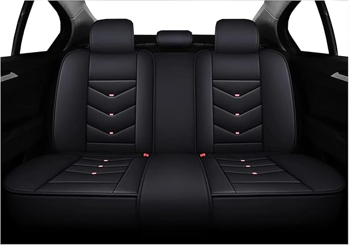 Car Seat Covers Full Set,Automotive seat Covers for Cars,Waterproof Leather seat Covers with Fixed Lumbar Support,Universal Fit for Most Cars,SUV,Trucks and Sedans