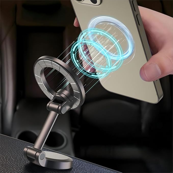 for MagSafe Car Mount [360° Rotation & 2800gf Magnetic], Magnetic Phone Holder for Car Dashboard/Tesla Screen, Folding Magnetic Car Mount for iPhone 16 15 14 13 12 Pro Max & All Phones