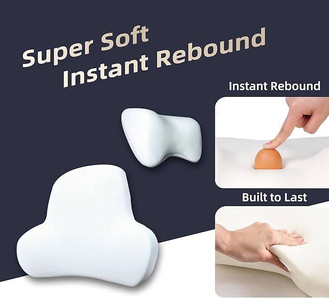 Car Neck & Lumbar Support Pillow Set for Jeep Wrangler, Soft Memory Foam Headrest & Back Cushion, Ergonomic Comfortable Seat Support for Daily Driving and Long Trips Car Interior Accessories