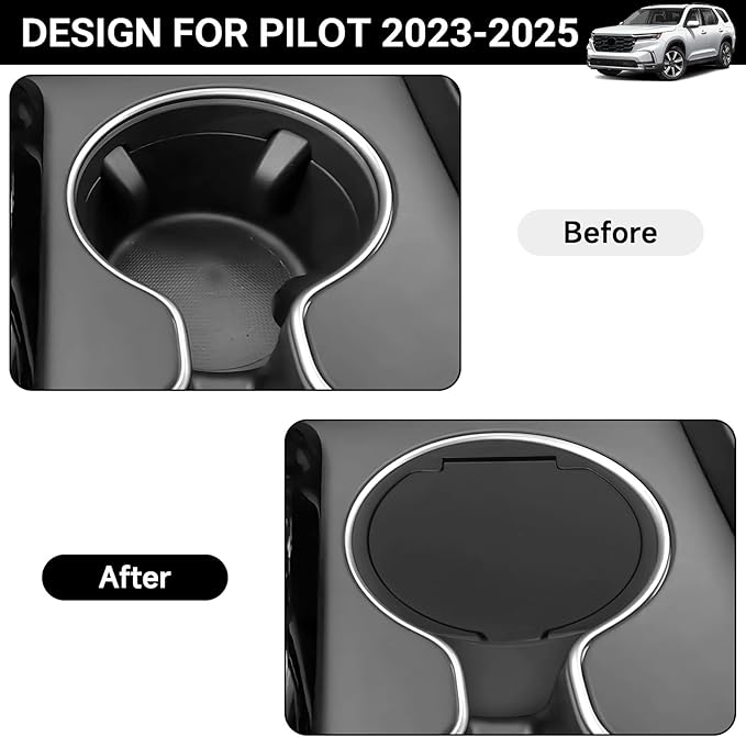 YOJOJOCO Center Console Coin Box Organizer Compatible with Honda 2023-2025 2026 Pilot & 2024-2026 Ridgeline & 2024-2026 Passport Accessories Armrest Insert Cup Holder Storage Box