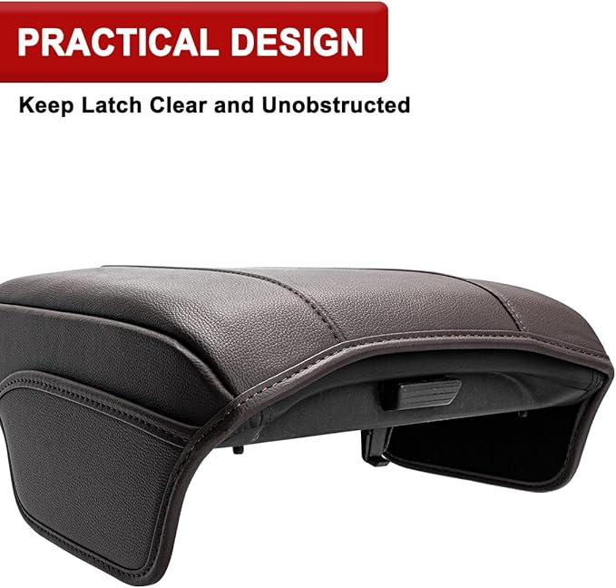 Center Console Armrest Cover for Honda Pilot 2023-2026, Passport 2024-2026, Ridgeline 2024 2025, Durable Middle Console Lid Protector, PU Leather Trim, Anti-Scratch