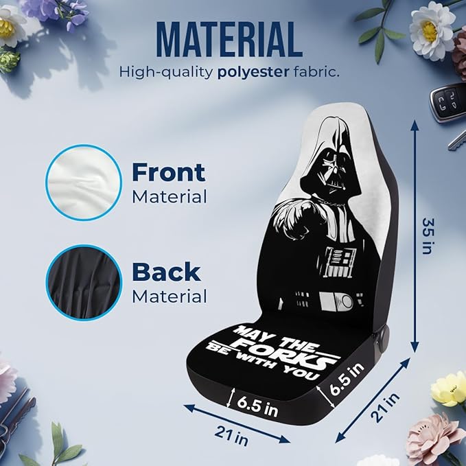 GENANY Space Movie Car Seat Covers Set of 2, Galaxy Breathable Front Seat Covers for Truck Sedan SUV, Movie Themed Car Accessories, Funny Gift for Women Men