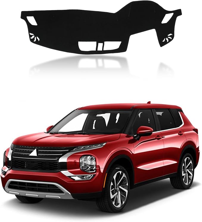 Dash Mat Dashboard Cover for M-itsubishi Outlander 2023 2024 Accessories, Dash Cover Mat Pad Carpet Non-Slip Dashboard Cover Mat Sun Protection (with HUD)