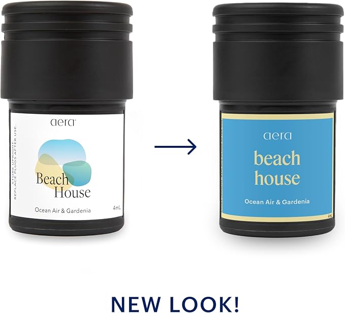 Aera Go Beach House Car Fragrance Scent Refill - Notes of Ocean Air and Gardenia - Works with the Aera Go Diffuser for Car