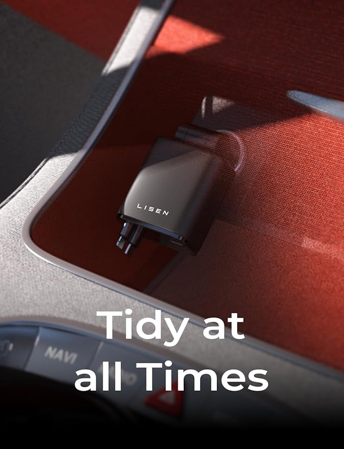 LISEN Retractable Car Charger 4 in 1 for Cars, 69W Retractable USB C Car Charger with 31.5in Cable, Fast Charging for iPhone 17 16 15 14 13 12 Pro Max Plus, Compact Cars Accessories for Daily Driving