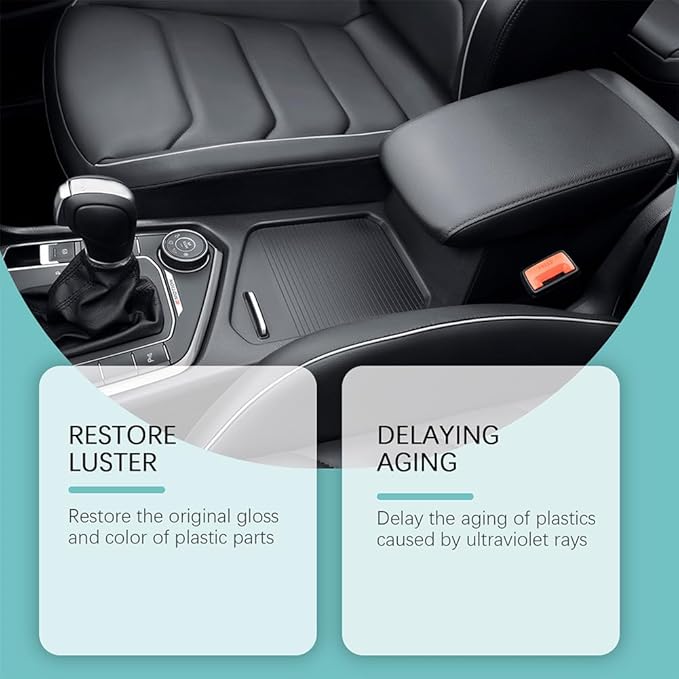 Plastic Clarify For Cars, 120ML Waterless Plastic & Trim Restorer Spray, Scratch Remover and Black Trim Restorer for Interior & Exterior Plastic, Rubber, and Vinyl Surfaces (3pcs)