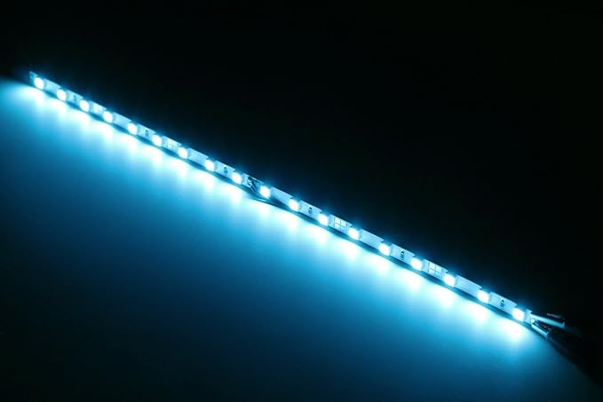 iJDMTOY 18-SMD-5050 LED Strip Light Compatible with Car Trunk Cargo Area or Interior Illumination, Ice Blue