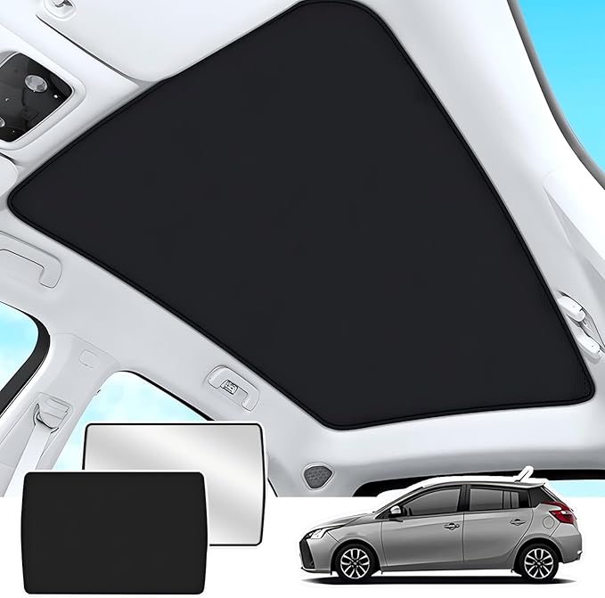 Glass Roof Sun Shade Compatible with Tiguan Accessories 2010-2017, Foldable One-Piece Sunshade Roof, Heat Insulation Sun UV Protection Car Sunroof Sunshade
