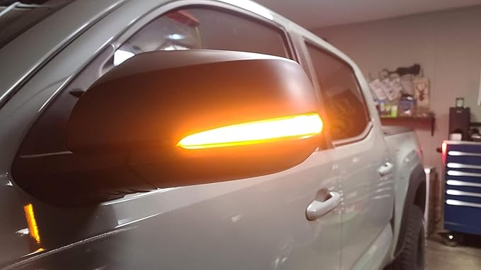iJDMTOY Clear Lens Dynamic Sequential Blink/Flow Full LED Side Mirror Turn Signal Light Assembly Kit Compatible with Toyota 2016-2023 Tacoma, 2019-2025 RAV4, 2020-up Highlander, etc