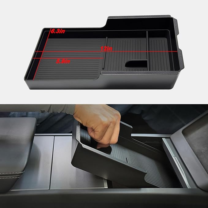 JVMA Center Console Organizer (Full Size) and Armrest Organizer for Tesla Model Y Juniper 2025 2026 and Model 3 Highland 2024-2026 (US Patent)