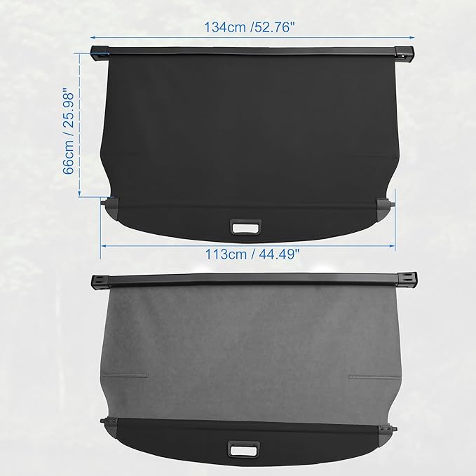 X AUTOHAUX Retractable Cargo Cover for Hyundai Tucson 2022-2024 Waterproof Non Slip SUV Rear Trunk Shielding Shade Black