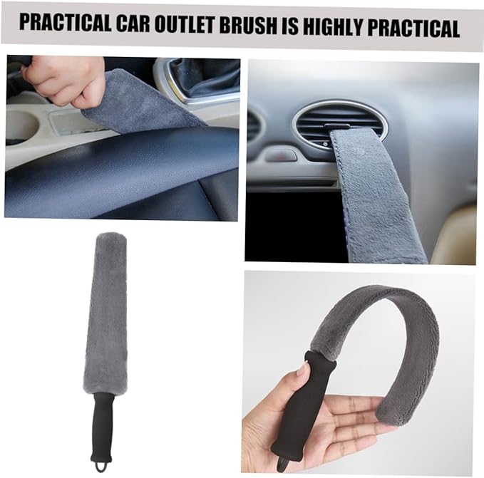 PRETYZOOM 2pcs Car Vent Brush Cleaner Tool Mini Soft Bristles Detailing Brush for Automotive Air Conditioner Vents Safe for Scratch Cleaning Tight Spaces