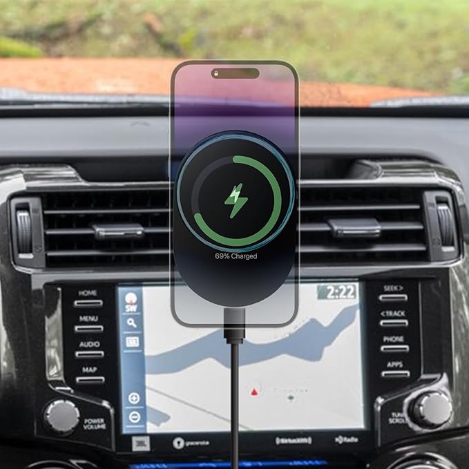 for MagSafe 4Runner Mount Charger, Exclusive fits for 2024-2010 Toyota 4runner, Compatible with iPhone 16/15/14/13/12/Mini Series, Intelligent Heat Dissipation Fast Charging 15W