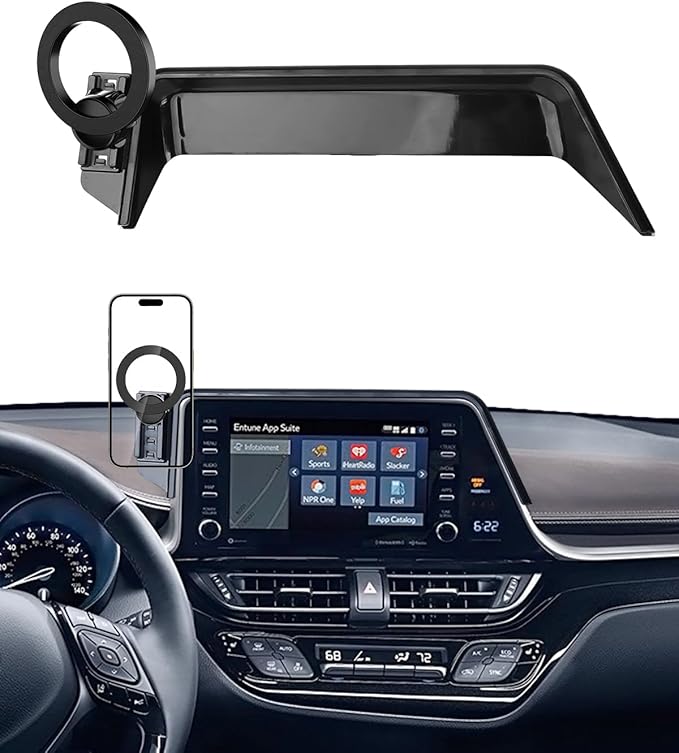 PZK Car Phone Mount for Toyota C-HR CHR 2019 2020 2021 2022 LE/XLE/Limited/Nightshade Accessories 8-inch Screen Compatible with Magsafe Cell Phone Holder 360° Rotation Phone Cradles Not Affect Vent