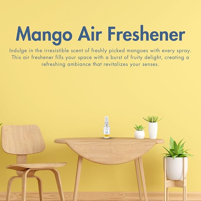 G's Breeze Mango Air Freshener - Fruity Essence Aroma for Home, Car, or Office - Long-Lasting Tropical Scent of Ripe Mangoes for a Refreshing, Energizing Atmosphere