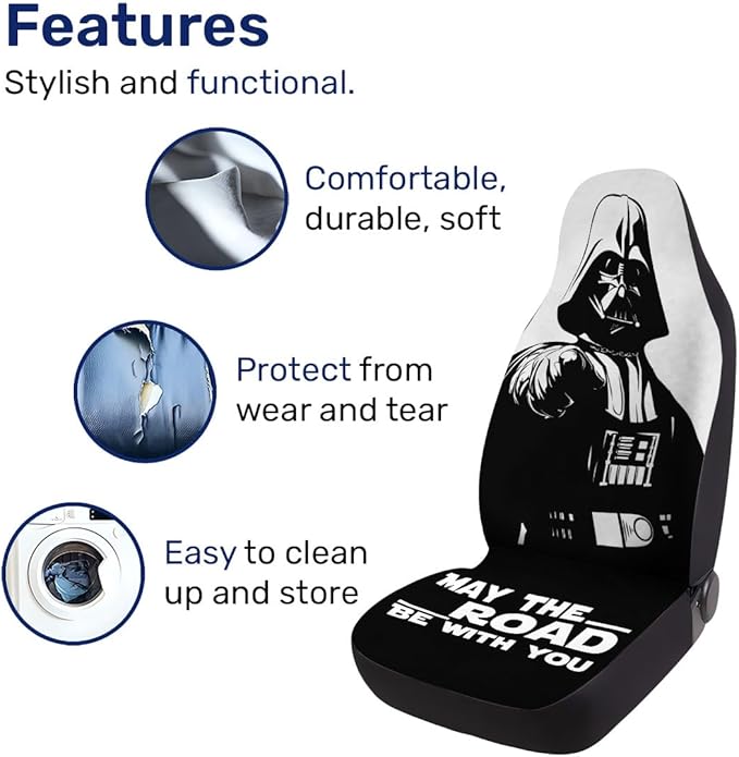 GENANY Galaxy Movie Character Car Seat Covers Set of 2, Breathable Front Seat Covers for Truck Sedan SUV, Funny Car Accessories, Funny Gift for Women Men