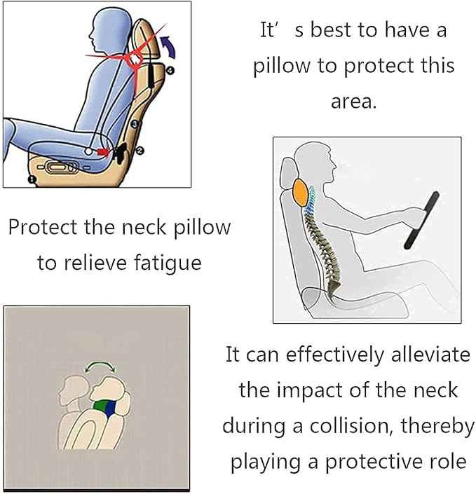 Sexysamba Car Headrest Pillow,Cartoon Neck Pillow for Car,Comfortable Soft Car Seat Pillow for Driving,Head Rest Cushion,Cute Neck Pillow for Travelling and Home 2Pcs (Black Cat)