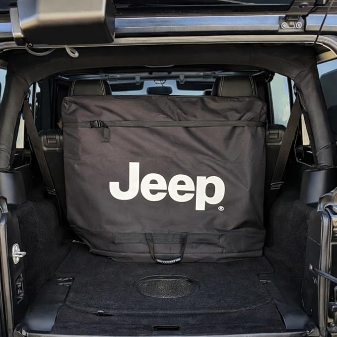 Jeep Freedom Top Hardtop Panel Storage Bag for 2007-2026 Wrangler JK JKU JL JLU and Gladiator JT - Padded Protective Carry Case 2-Door and 4-Door Sport, Sahara, Rubicon, Unlimited models (Jeep Logo)