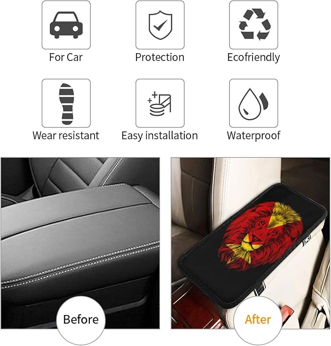DARLEKS Car Armrest Cushion Auto Center Console Cover Pad Car Handrail Box Universal Decoration Mat