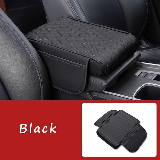 Car Armrest Cushion for Mazda CX-30 2019–2025 2026 DM,Multifunctional Car Armrest Heightening Pad,Car Center Console Cover,Waterproof Nappa Leather Arm Rest Protector,Black
