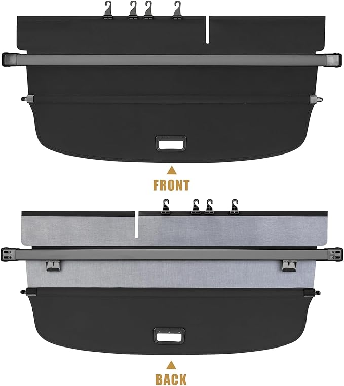 Cargo Cover No Gap Fit for VW Volkswagen Tiguan 2018-2023 2024 Retractable Trunk Rear Security Cover Shielding Shade Trunk Cover No Gap