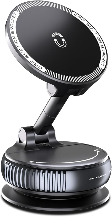 Car Phone Holder Mount for Magsafe [110+LBS Suction & 3500gf Magnetic] 360° Adjustable Vacuum Suction Cup Mount, Phone Holders for Your Car for iPhone 17 Pro Max 16 15 14 13 12 Plus & Android