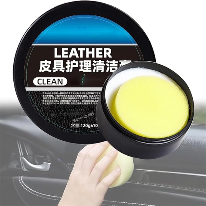 Cleaning and Care Cream & Cleaning Paste for Leather Care, Leather Care Cleaning Paste, Leather Luster Kitm, Car Leather Conditioner Oil Paste (1Pcs)