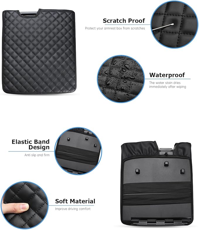 INTGET Car Center Console Armrest Cover for 2025 Ford F150 Accessories 2015-2023 2024/for F250 F350 F450 F550 2017-2024 40/20/40 Jump Seat Console Lid Seat Cover (Cushion, 2015-2026 Jump Seat)