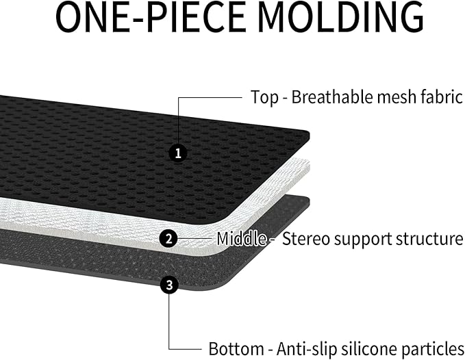 Car Seat Cushion for Driving, Summer 3D Breathable Mesh Car Seat Cooling Pad - for Truck, Office Chair,Wheelchair (Black 2 Pcs)