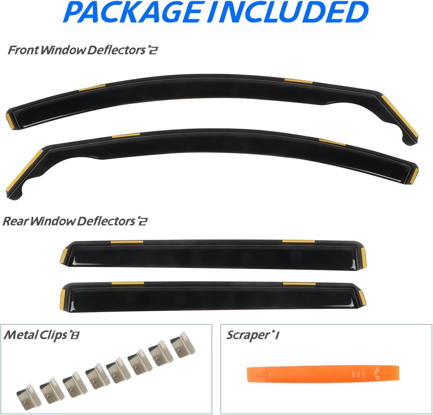 in-Channel Window Rain Guards for 2017-2022 Honda CRV(CR-V), ‌Sturdy Side Wind Deflectors, Vent Window Visors for Cars, Vent Deflector Shade Shield, 2017 2018 2019 2020 2021 2022
