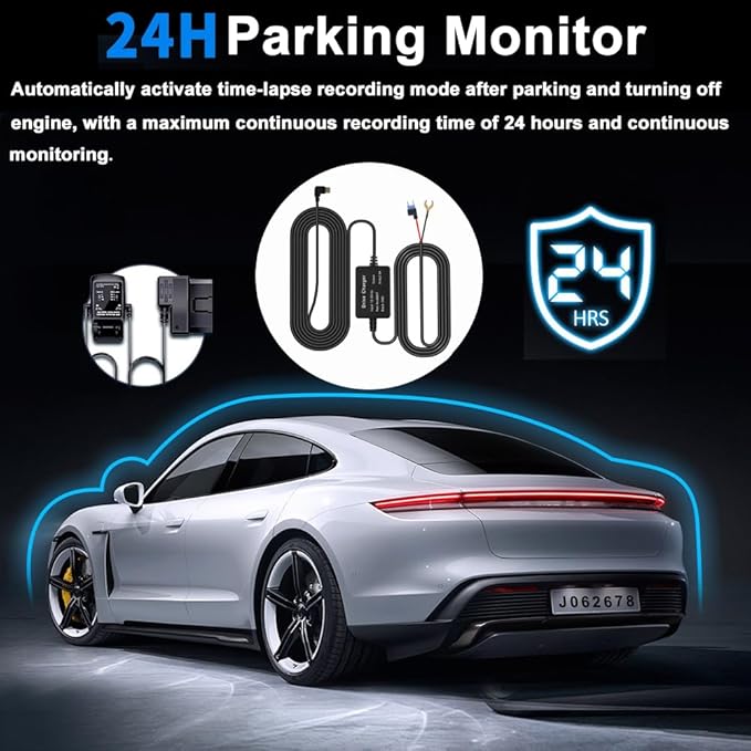 4 Channel Dash Cam Front and Rear Inside Back 360° FHD 2K Dash Camera for Cars, WiFi, GPS, G-Sensor, WDR 24/7 Parking Mode, 170° Wide Angle, Loop Recording, Night Vision, APP, with 64GB Card