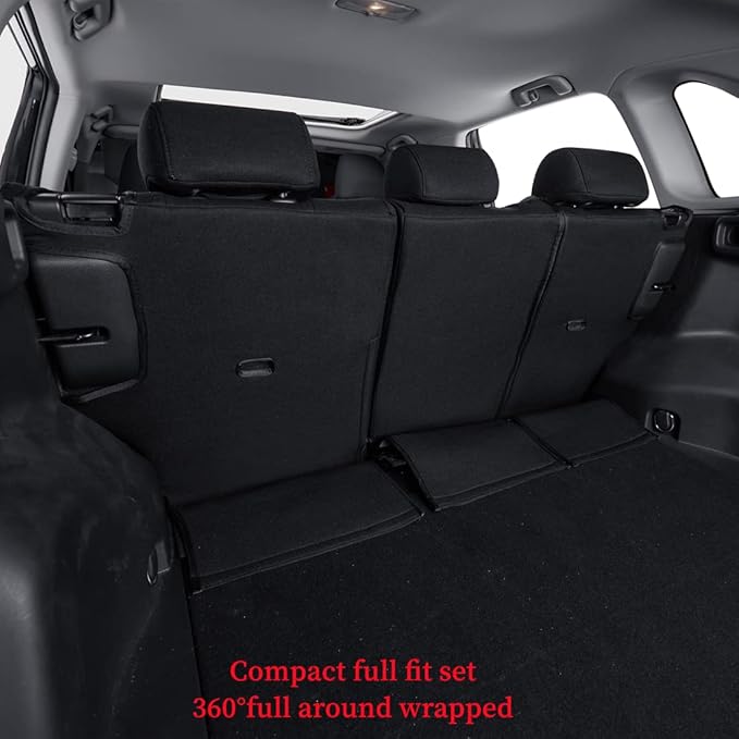 coverdream Custom Seat Covers Compatible with Select Toyota RAV4 Hybrid 2016 2017 2018 Models (Black,Full Set)