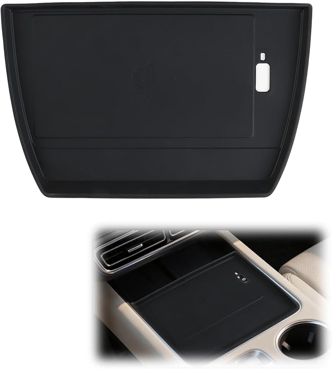 1pcs 8.97 * 5.7in Wireless Charging Pad,Compatible with 2025 Subaru Forester Interior Accessories,Flexible Charging Mat for Center Console Anti-Slip Wireless Car Silicone Mat