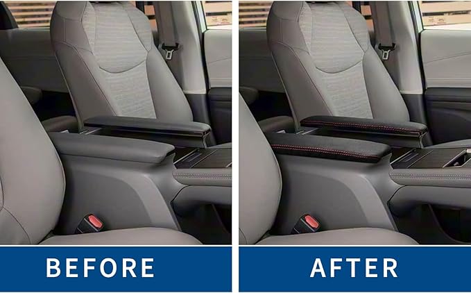 Compatible with Center Console Armrest Cover for Toyota Sienna 2018 2019 2020 2021 2022 2023 2024 Leather Arm Rest Storage Box Lids Cushion Protector Pad