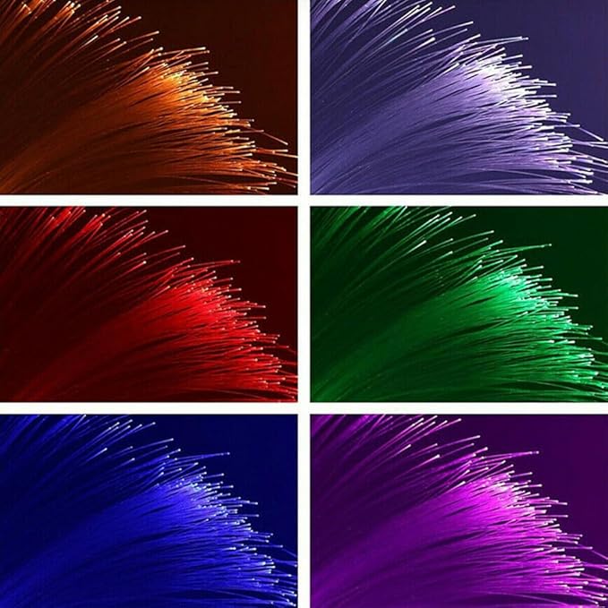 Starlight Headliner Kit 1000Pcs 0.03in*6.5ft*2m 16W RGBW Music/Voice APP/Remote Control Activated Star Lights for Car Fiber Optic Star Light for Car Roof Theater Game Bed Room Ceiling